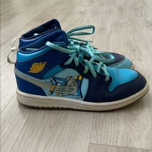 Nike Air Jordan Mid GS Fly Blue Clear Royal Shoes